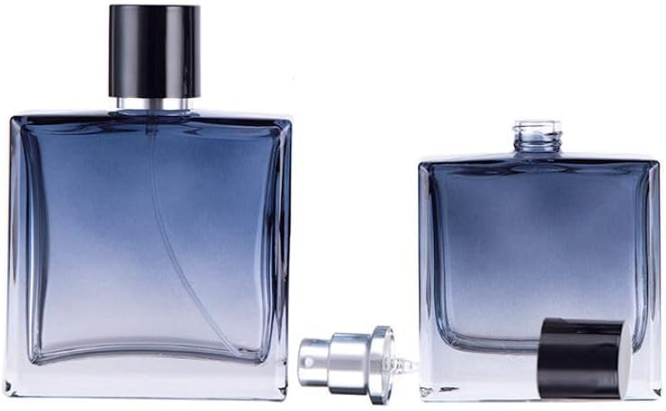 8 FLACONS DE PARFUMS VIDES DE COULEUR BLEU
