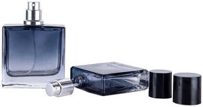 8 FLACONS DE PARFUMS VIDES DE COULEUR  BLEU